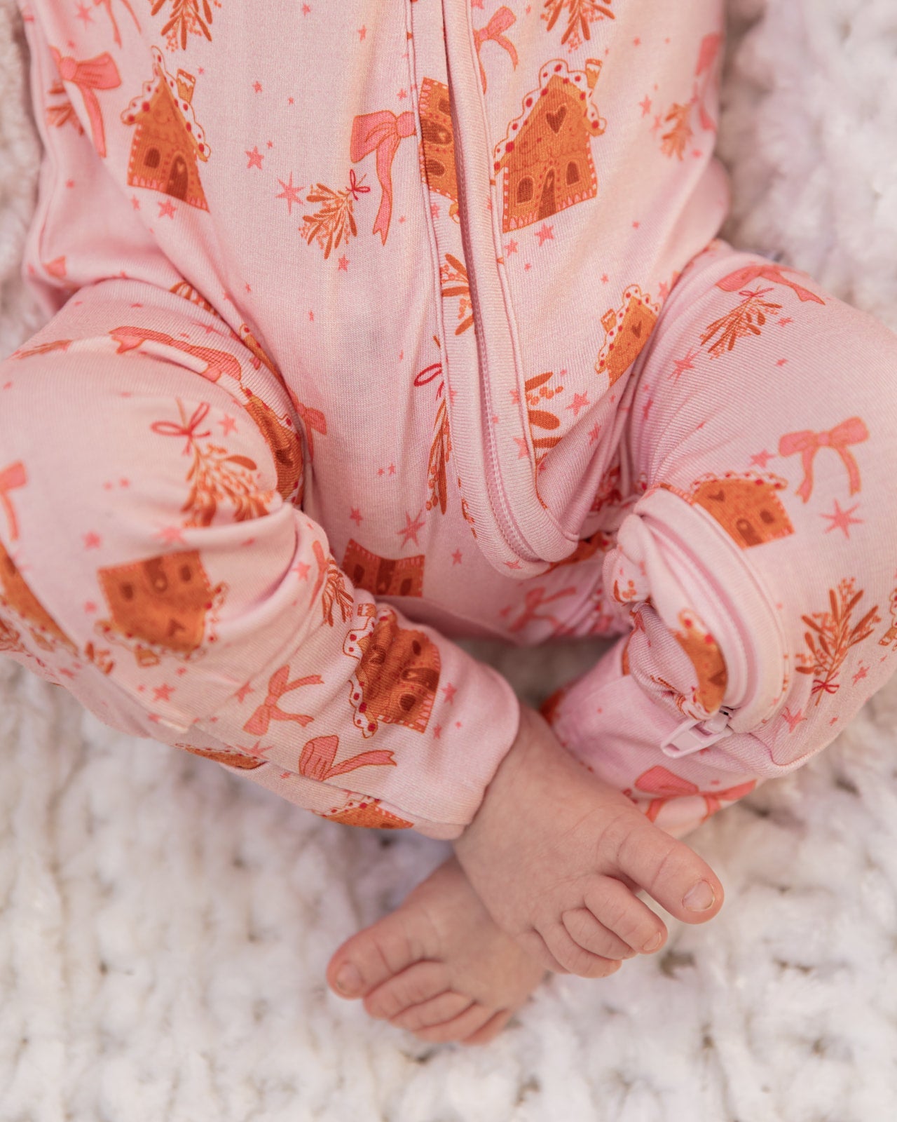 Pink Gingerbread | Bamboo Zipper Pajamas
