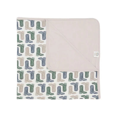 Boys Boots Stroller Blanket