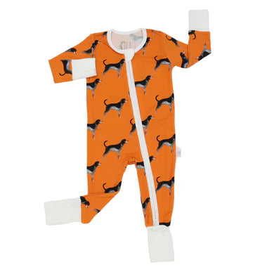 Coonhound Double Zipper Romper