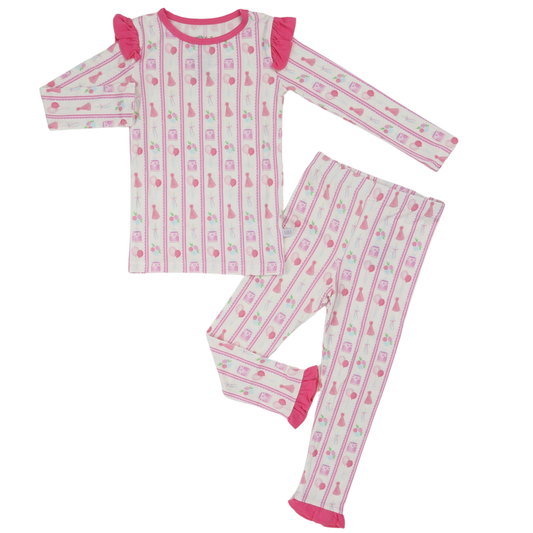 Girls Ruffle Birthday Loungewear Set