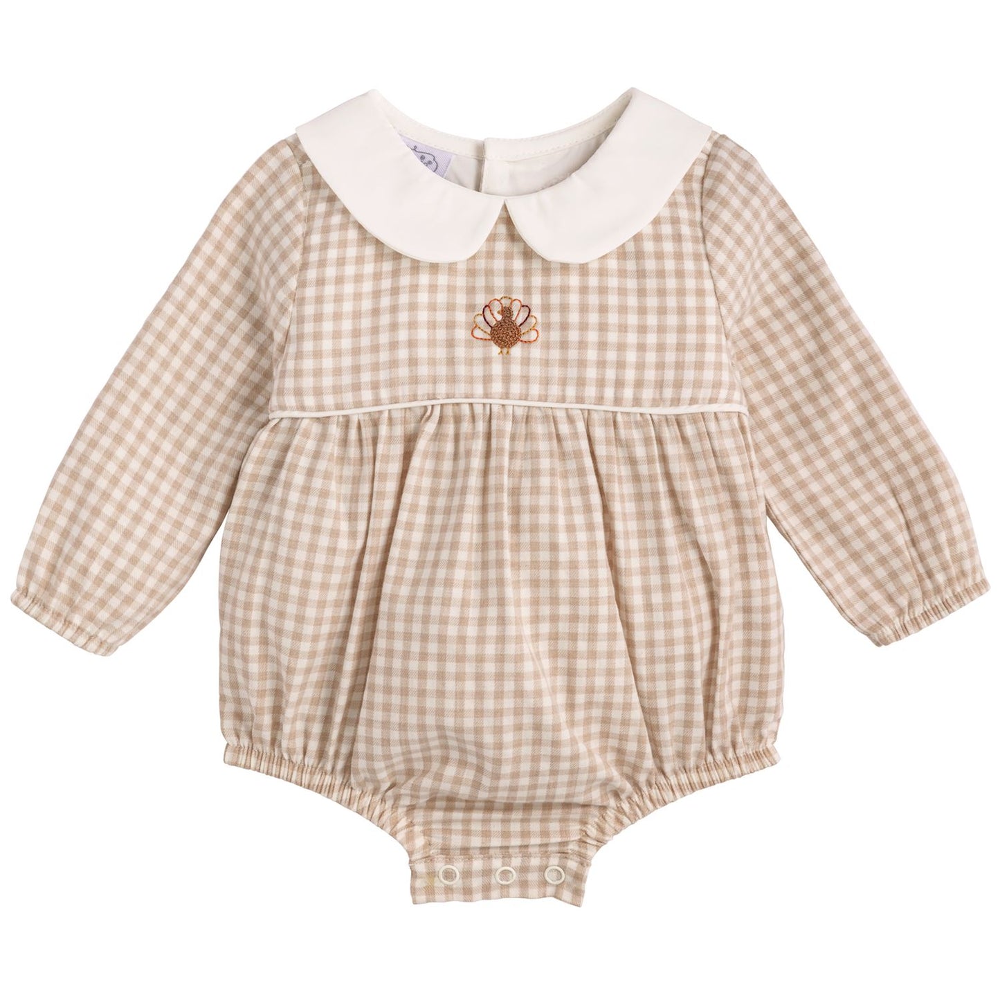 Collar Gingham Turkey Bubble
