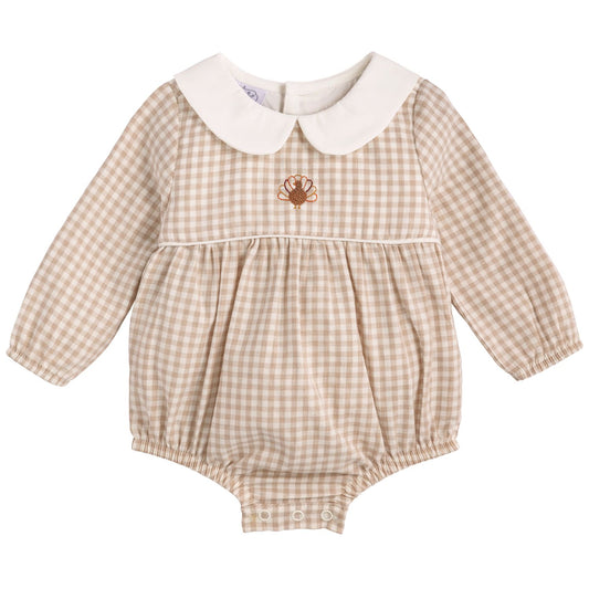 Collar Gingham Turkey Bubble