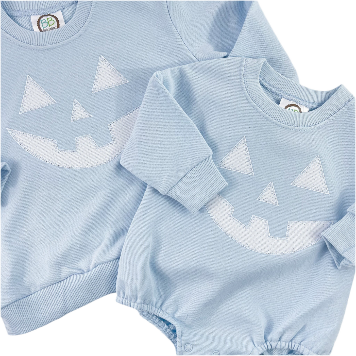 Pumpkin Face - Light Blue Sweatshirt