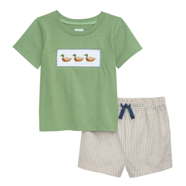 Smocked Mallard Short Set