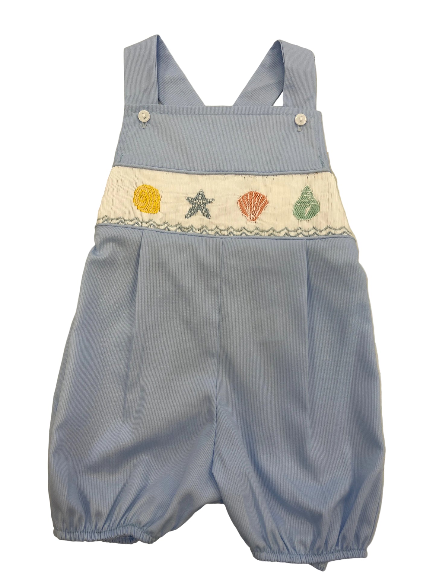 Seashell Smocked Boy Bubble