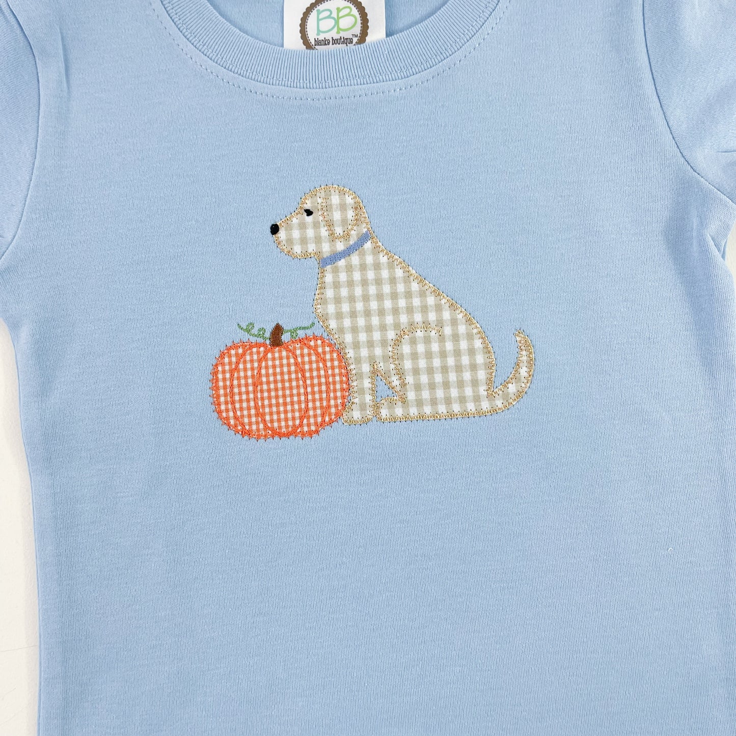 Dog Appliqué Fall T-Shirt