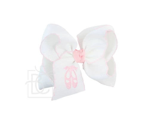 Embroidered Ballet Shoes Bow