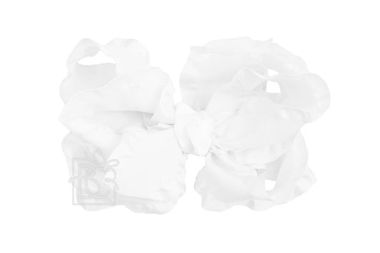 Double Ruffle Ribbon Bows Large 4.5"
