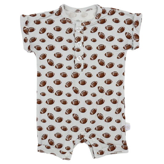 Boys Football Button Romper