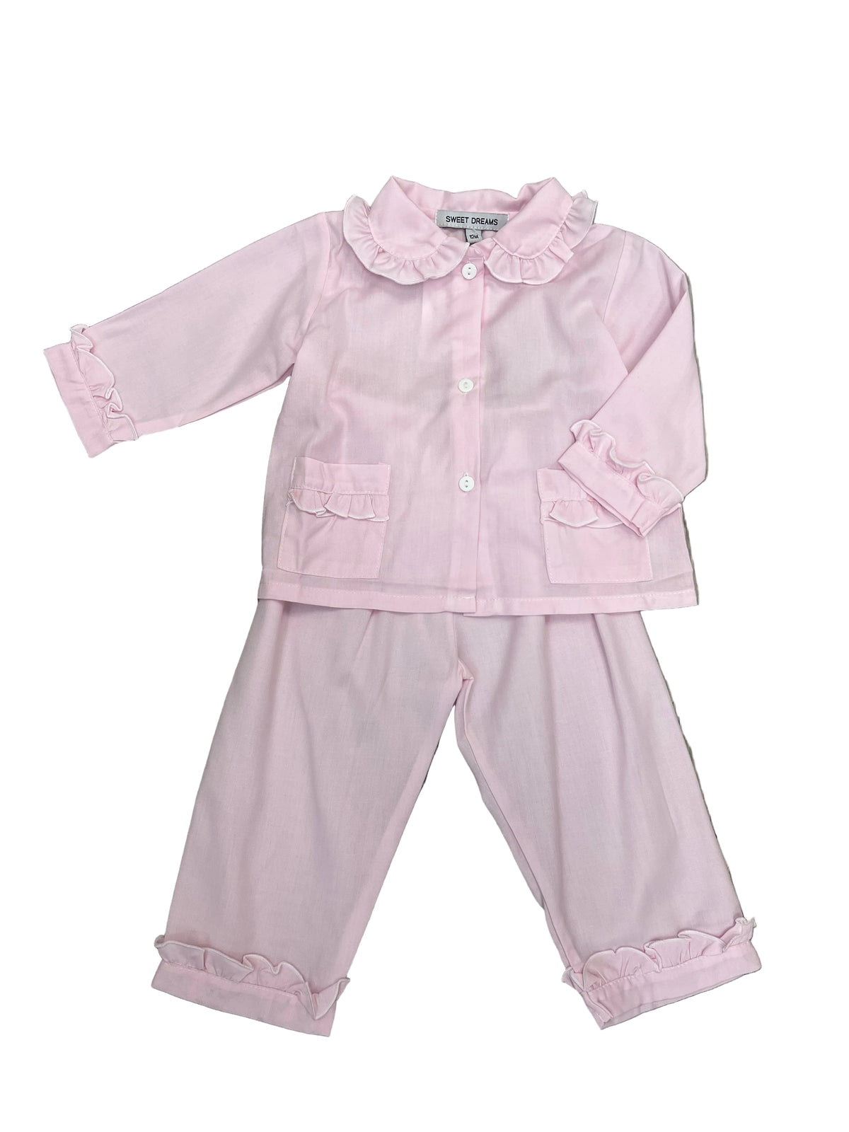 Pink Ruffle Long Pajamas