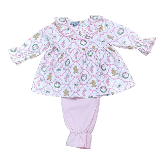 Christmas Bow Trellis Pant Set