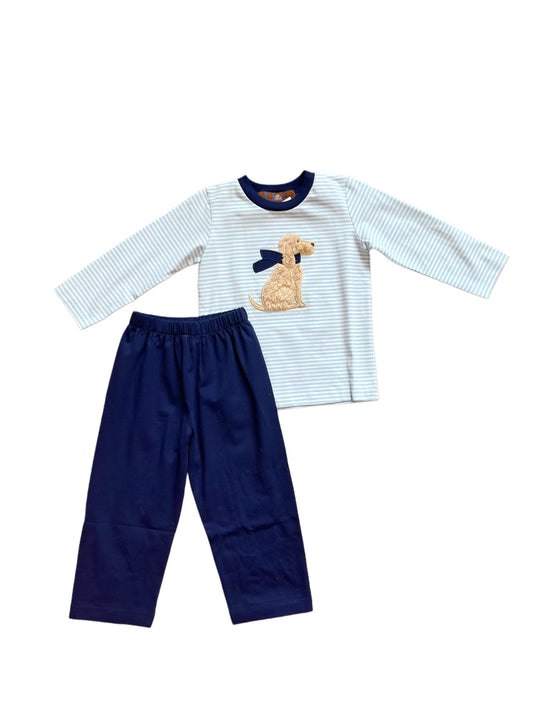 Boys Doggy with Scarf Pants Set