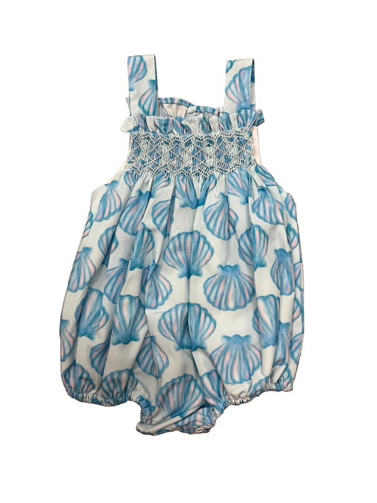 Girls Seashell Smocked Bubble