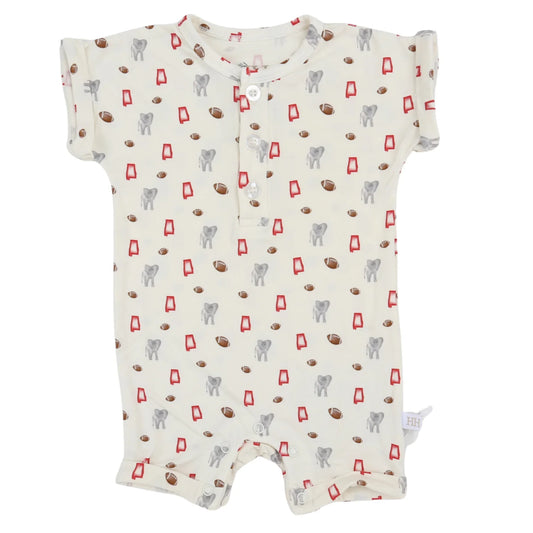 Boys Elephant Button Romper