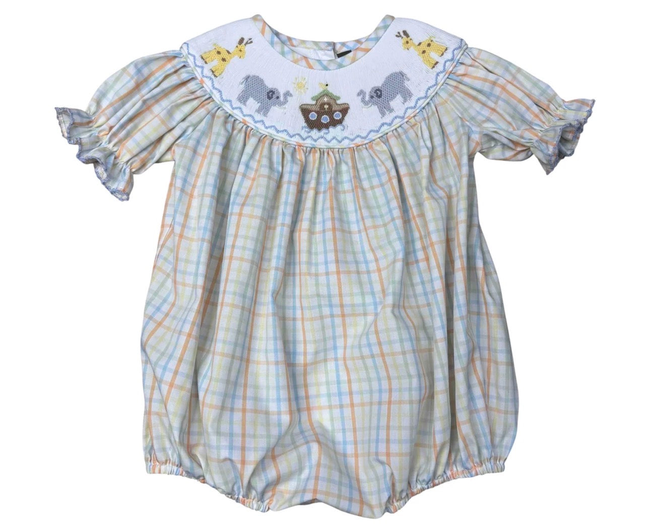 Noah’s Ark Smocked Girls Bubble
