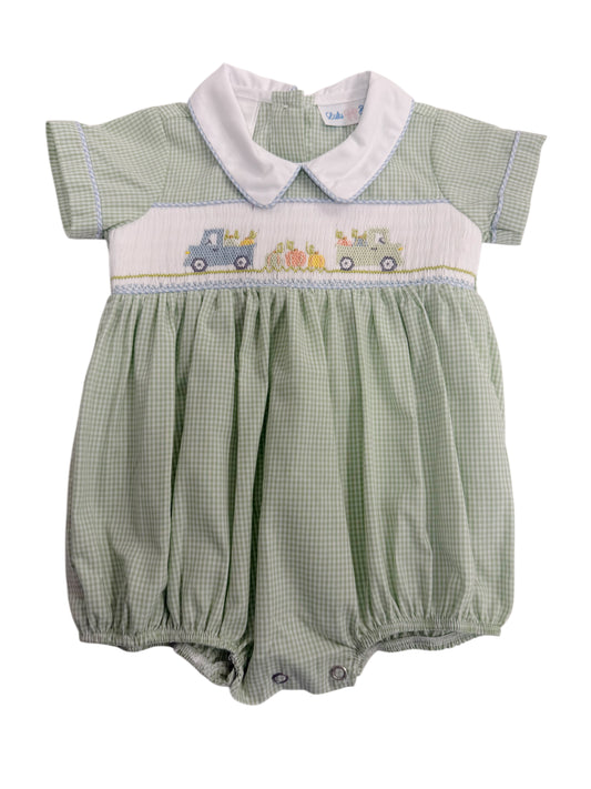 Pumpkin Smocked Boy Bubble