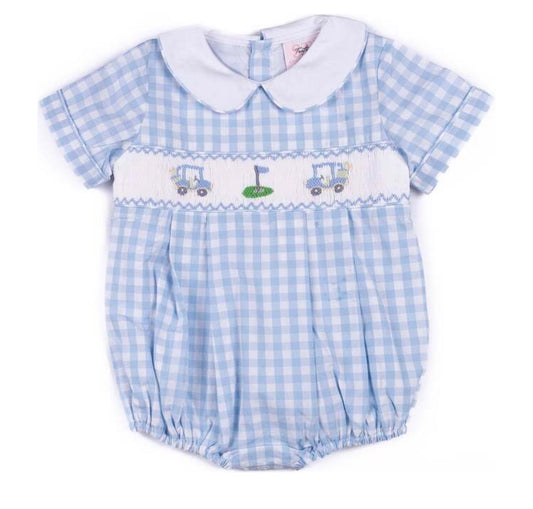 Boys Golf Smocked Bubble