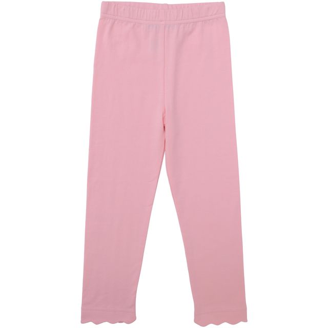 Scalloped Leggings- Light Pink
