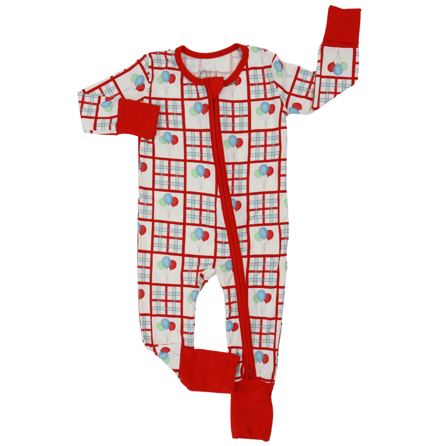 Boys Birthday Double Zipper Romper