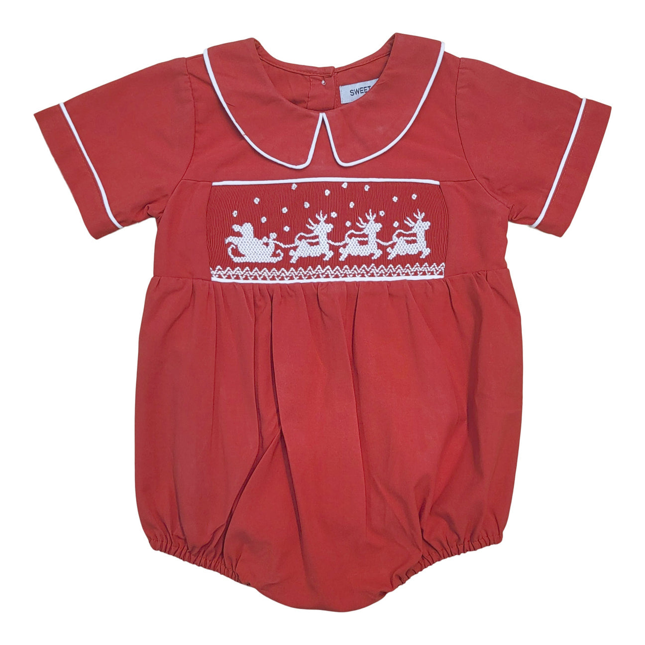 SANTA SLEIGH SMOCKED BOY BUBBLE