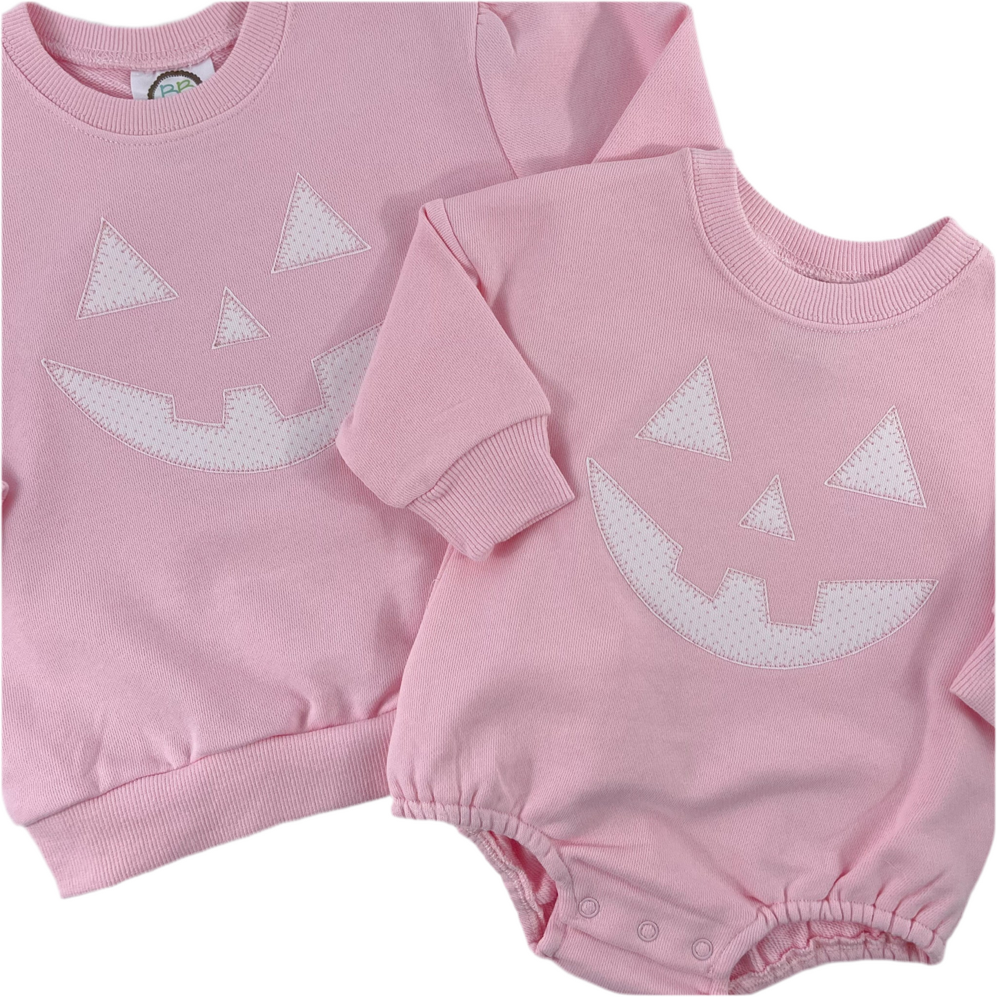 Pumpkin Face - Light Pink Sweatshirt