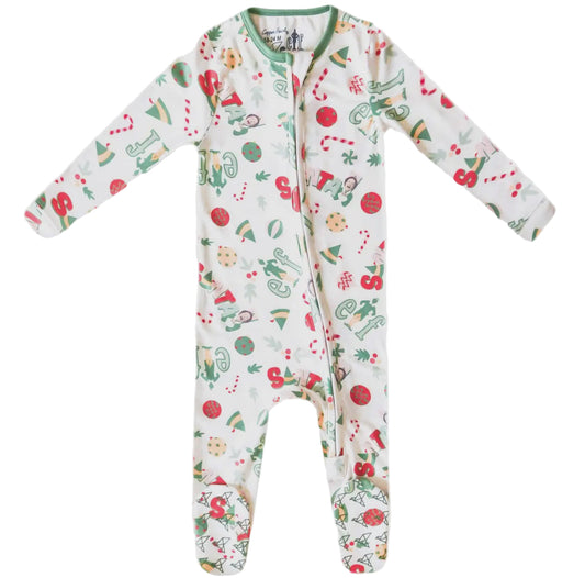 Zip-Up Footie Pajama - Elf