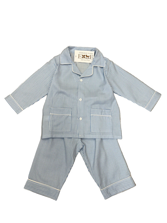 Blue Stripe Long PJ's