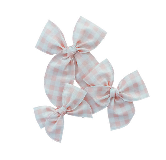 Pink Checkered Bow