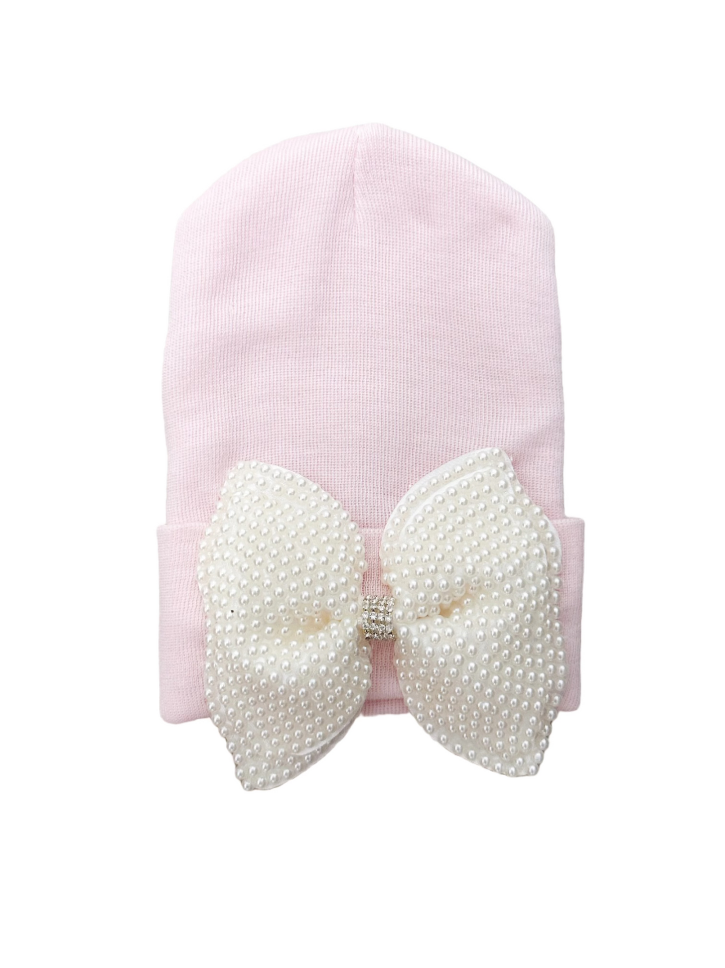 Lacey Pearl Bow Beanie