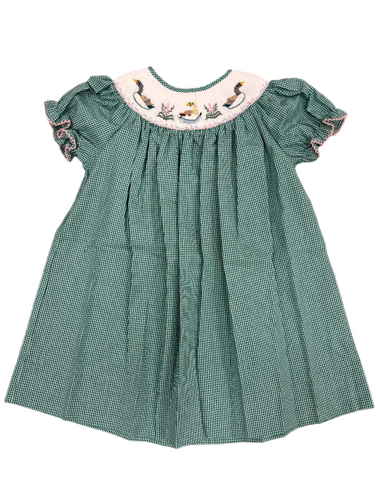 Duck Smocked Bishop Dress