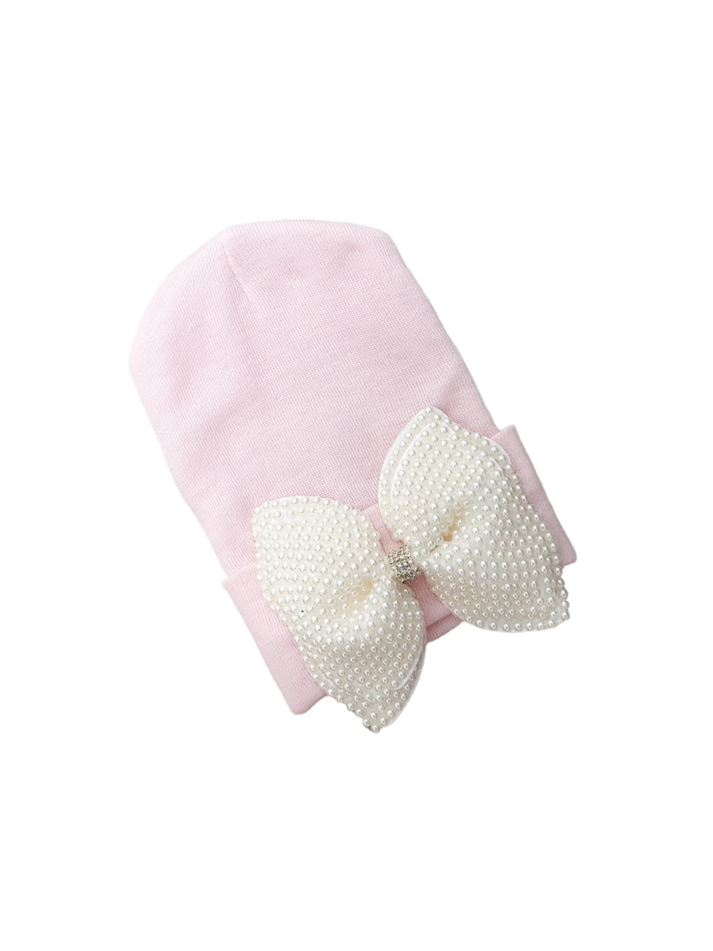 Lacey Pearl Bow Beanie