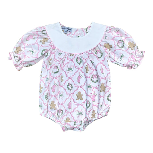 Christmas Bow Trellis Print Bubble