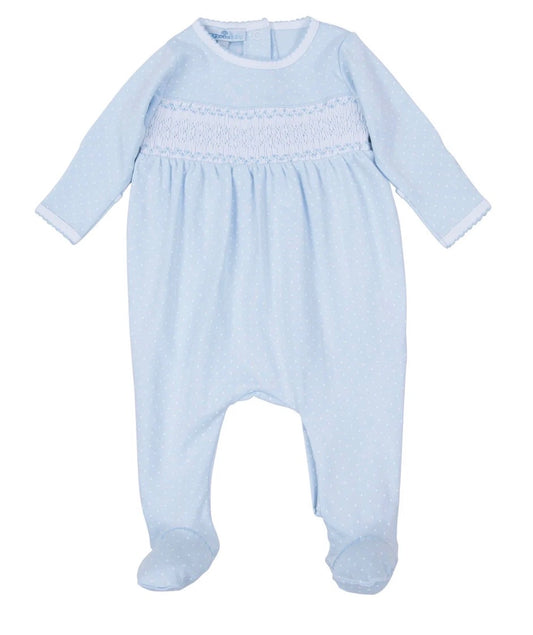 Simply Sweet Smocked Footie - Blue
