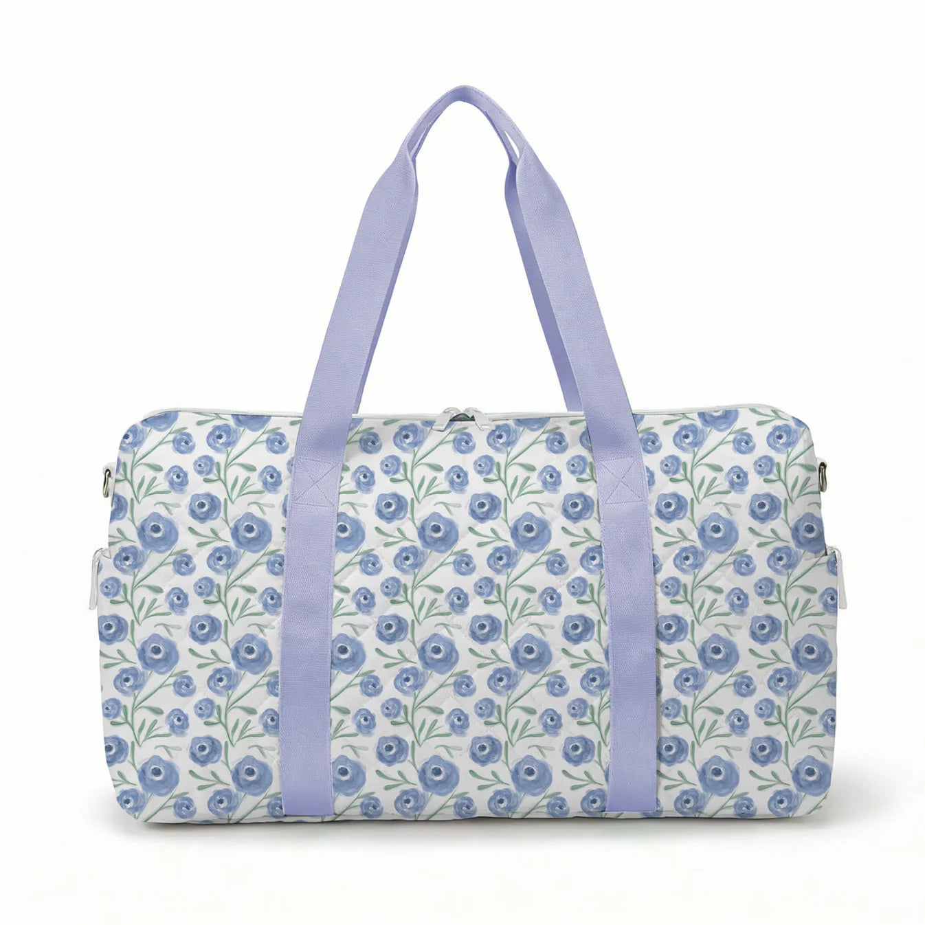 Purple Poppy Quilted Duffle