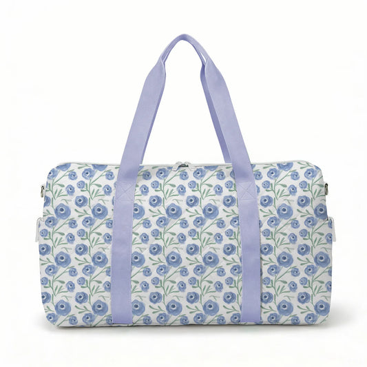 Purple Poppy Quilted Duffle