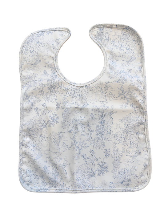 Best Bib-BUNNY TOILE BLUE