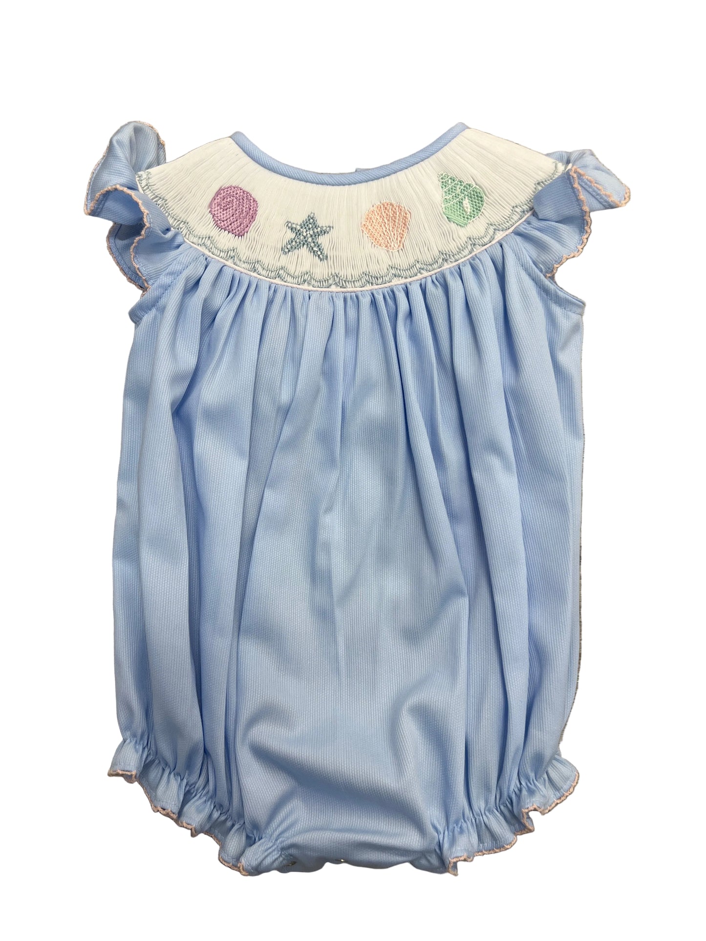 Seashell Smocked Bishop Bubble