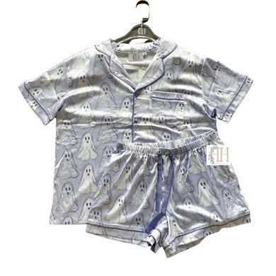 Women's Floral Ghosts Bamboo Shorts Set