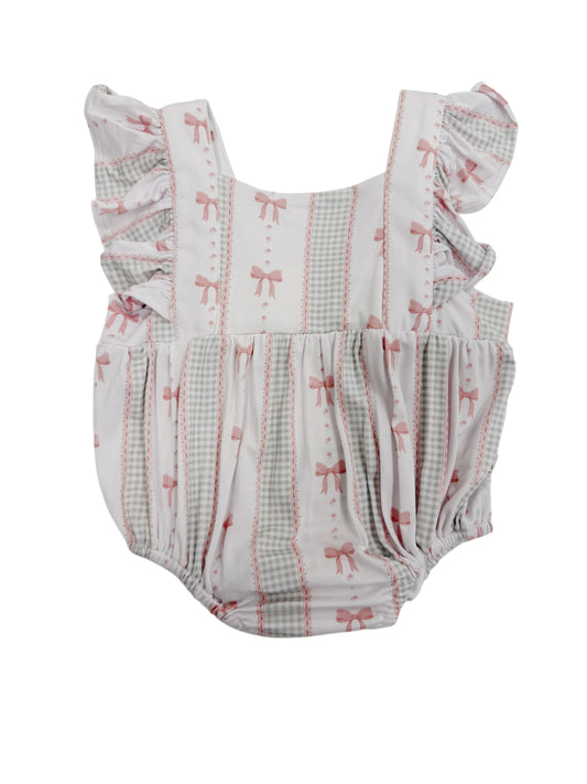 Gingham & Bows Ruffle Romper