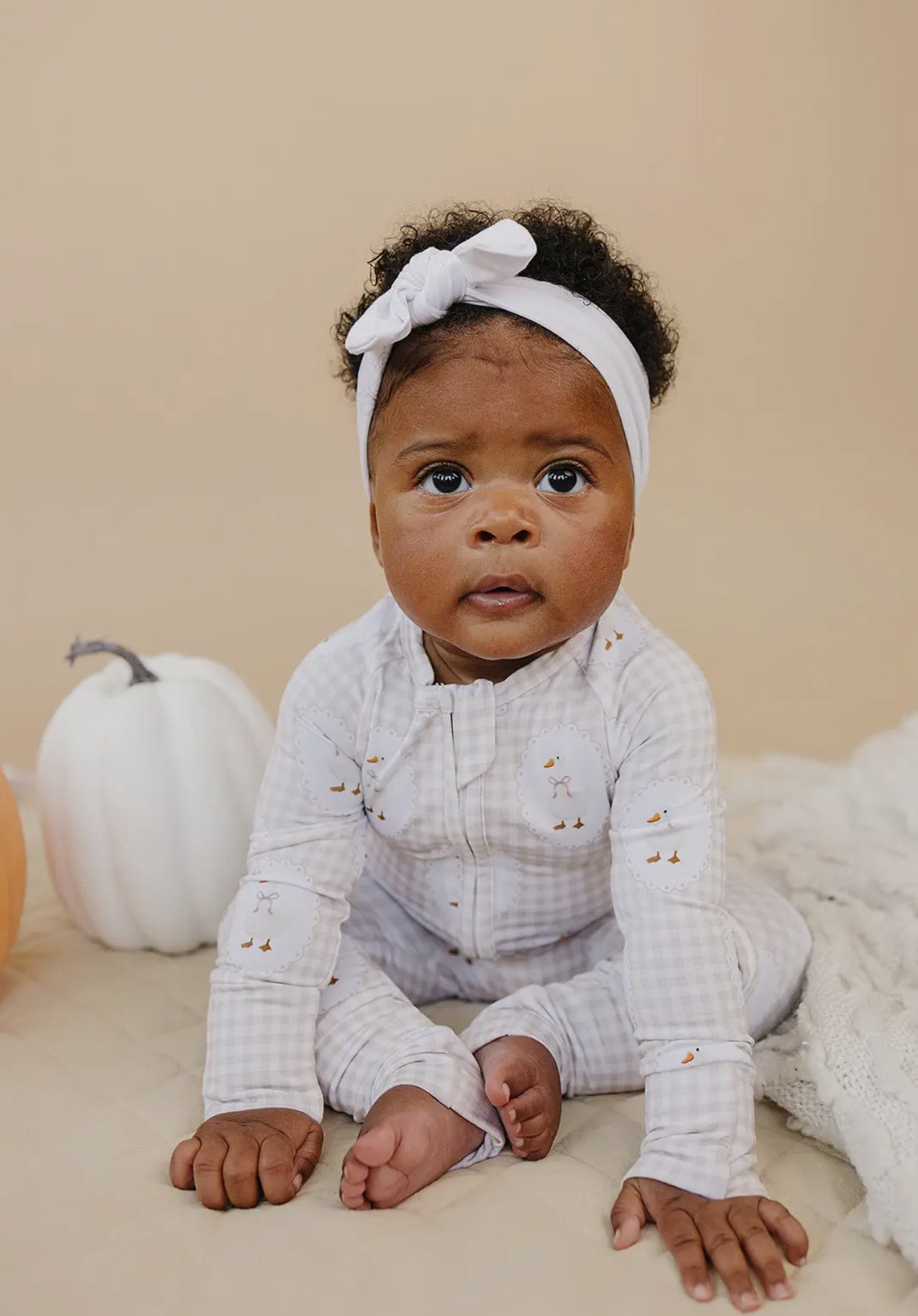 Bamboo Zip Romper | Gingham & Goose