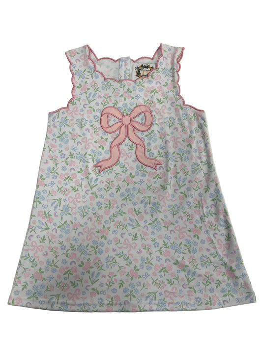 Girls Sutton Floral Bow Dress