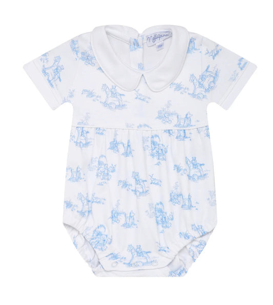 Blue Toile Baby Bubble