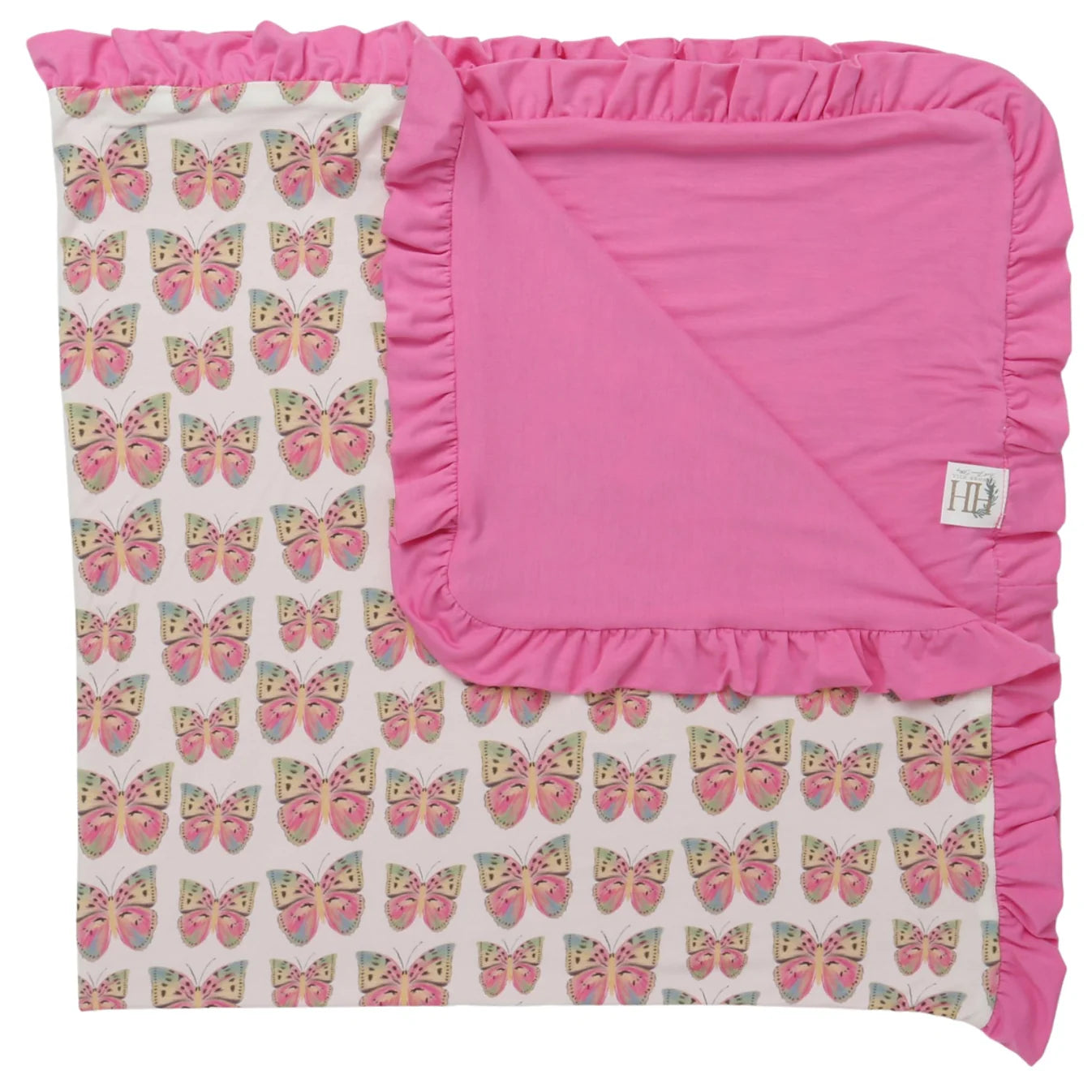 Girls Butterfly Stroller Blanket