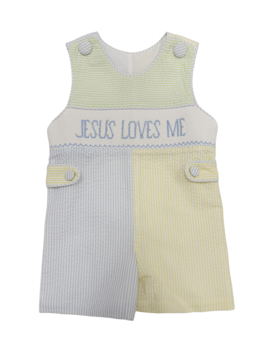 Jesus Loves Me Smocked Jon Jon
