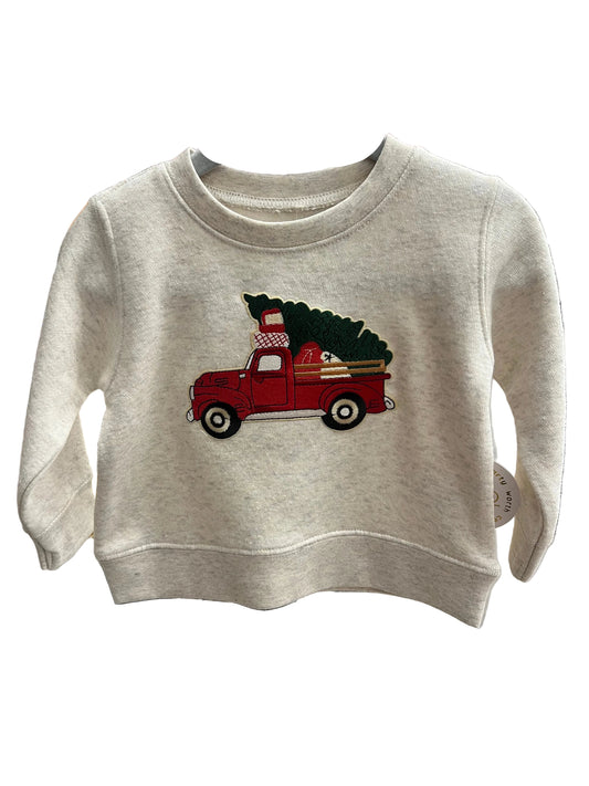 Christmas Truck Patch Sweatshirt
