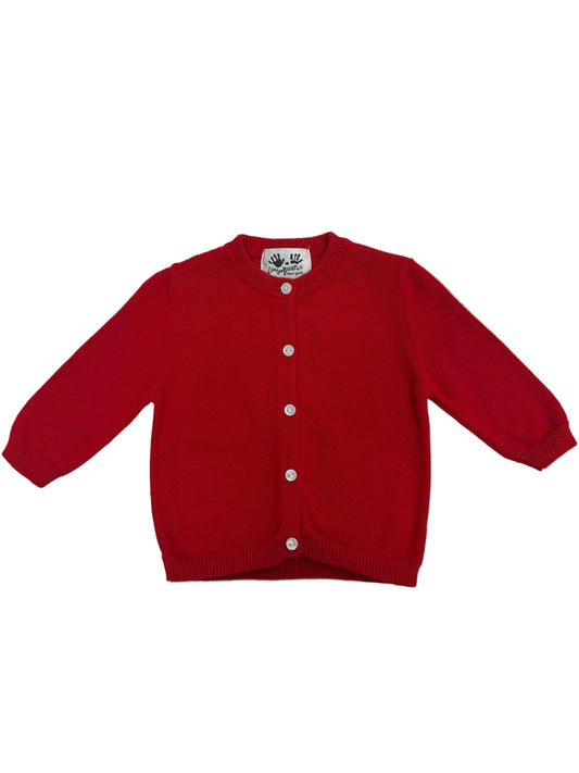 Red Button Cardigan