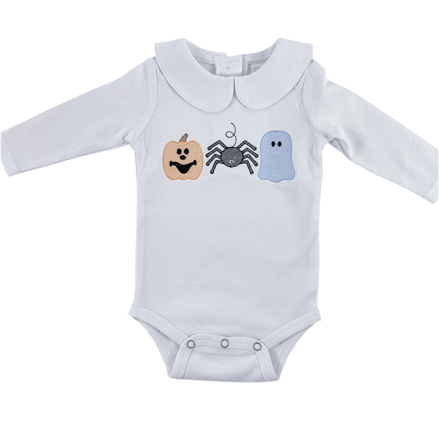 Pumpkin Spider Ghost Boys Bodysuit