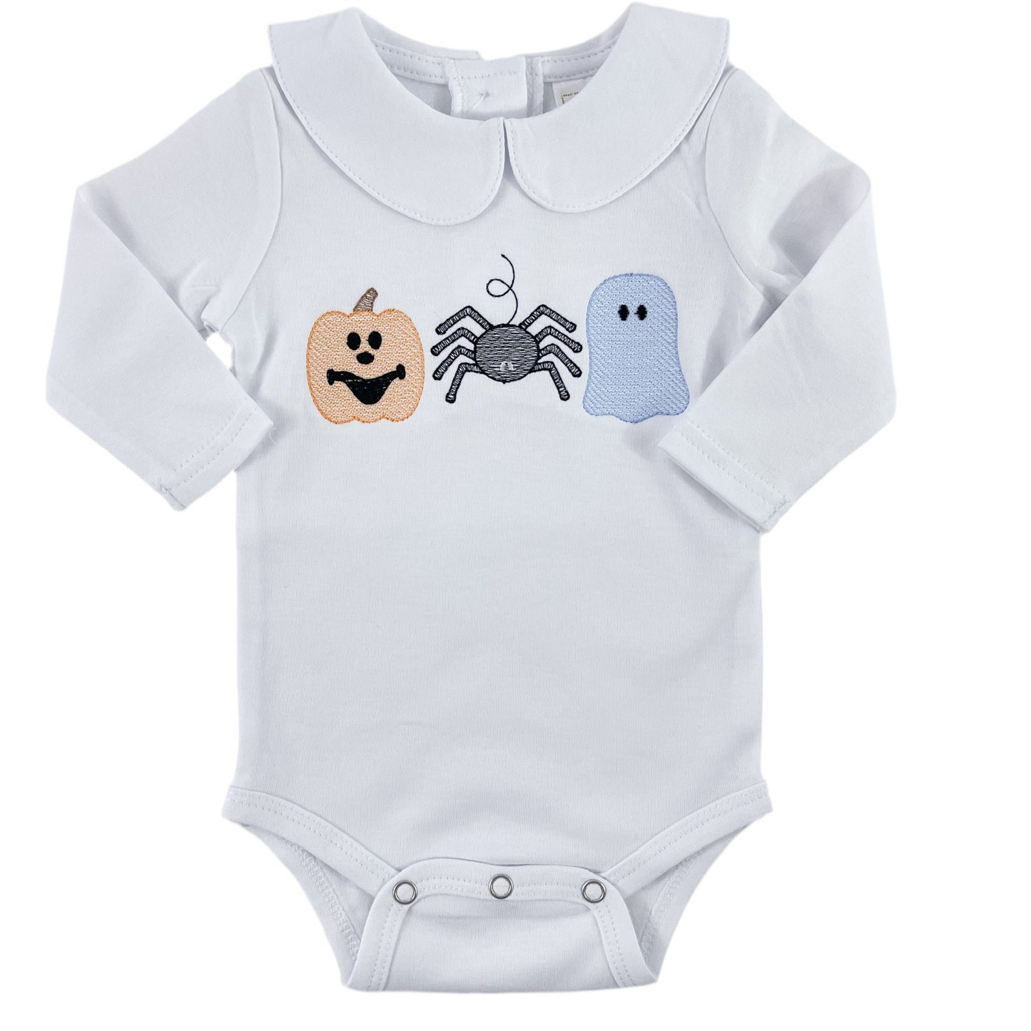 Pumpkin Spider Ghost Boys Bodysuit