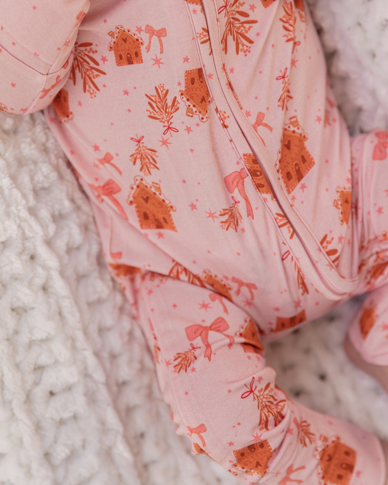 Pink Gingerbread | Bamboo Zipper Pajamas