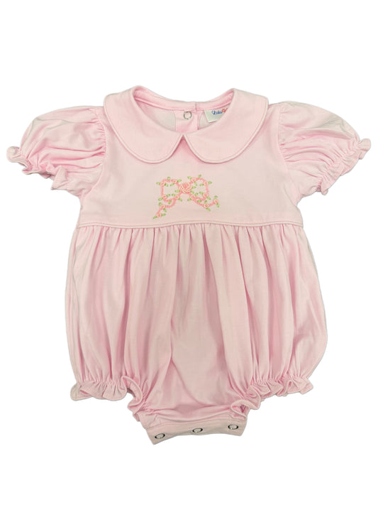 Bow Pink Embroidered Bubble